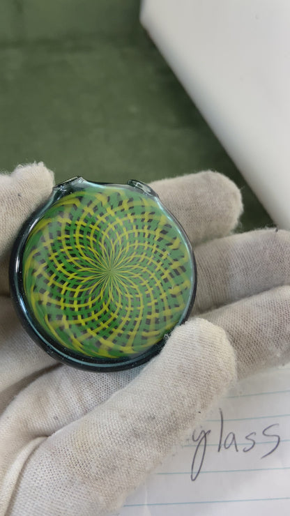 HighSpectrum Glass - Green Tones Reticello Pendant